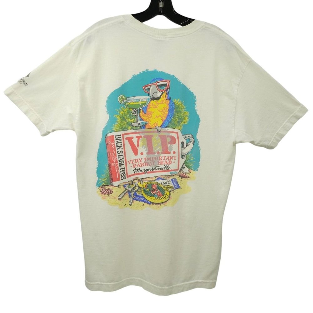 2005 Jimmy Buffett VIP Parrot Head Graphic T Shirt Sz L Summer Tour Diamond Star